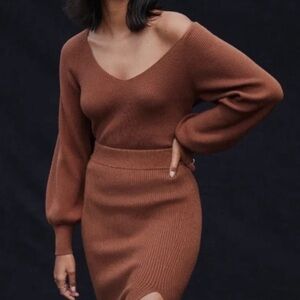 Abercrombie & Fitch Burnt Orange Pencil Skirt